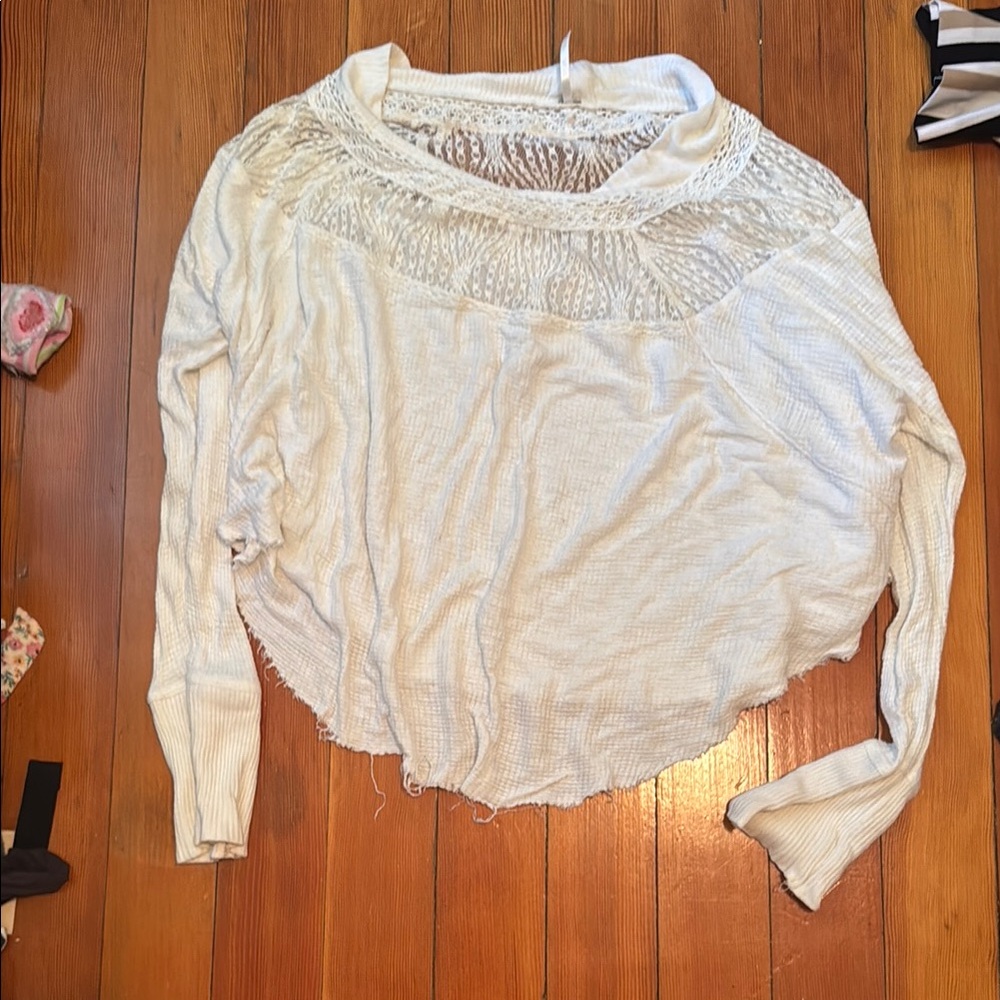 Free People White Sweater